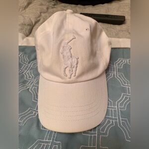 Pre Owned Polo Ralph Lauren Adjustable White Baseball Cap